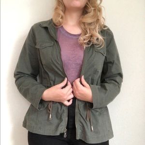 Green military jacket